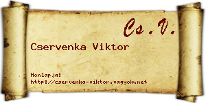 Cservenka Viktor névjegykártya