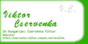 viktor cservenka business card